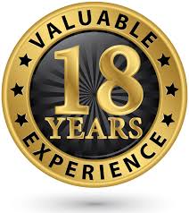 valuable 18 years experience